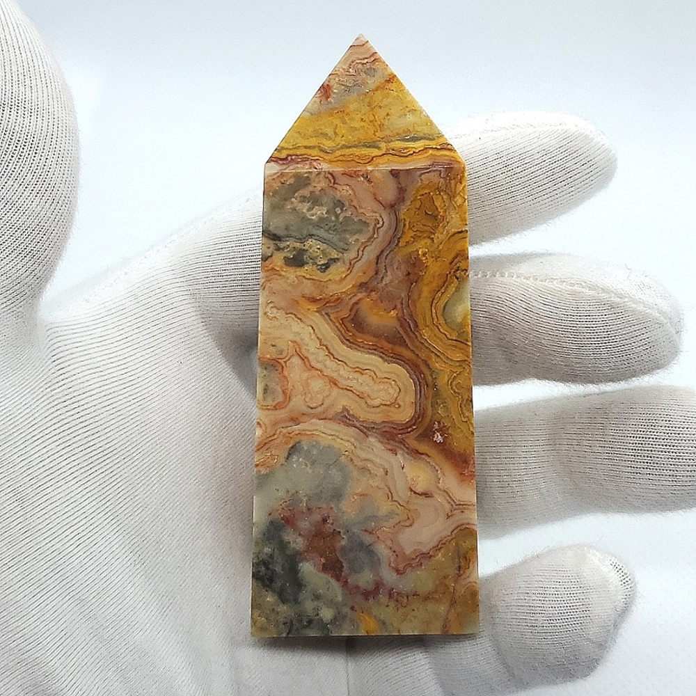 Crazy Lacy Agate Crystal  Chunky Tower #51D